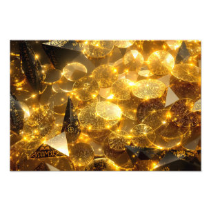 Goldene Runenmünzen Fotodruck