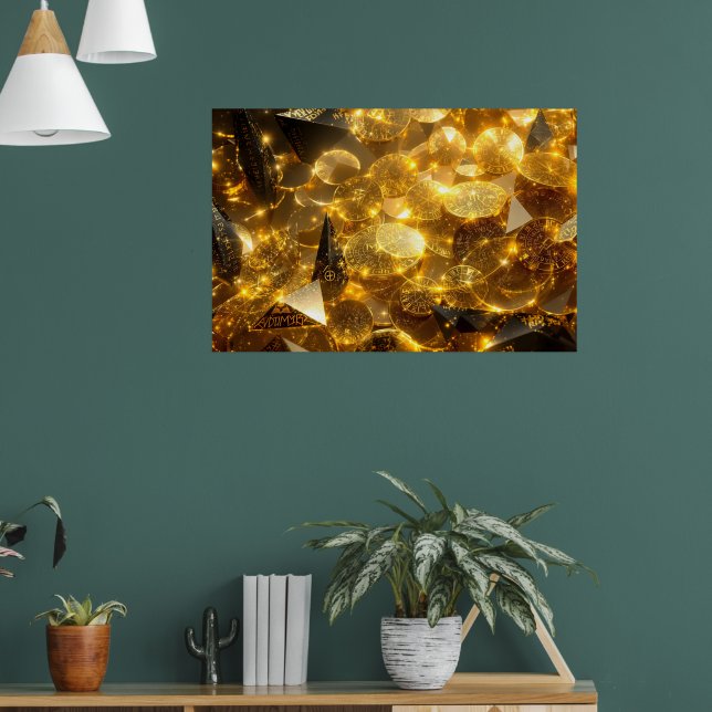 Goldene Runenmünzen Poster (Wohnzimmer 1)