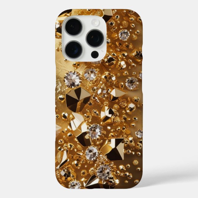 Goldene Rush iPhone 16 Pro Hülle (Rückseite)
