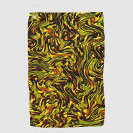 Goldene rustikale Textur mit dunklen Linien und or Golfhandtuch