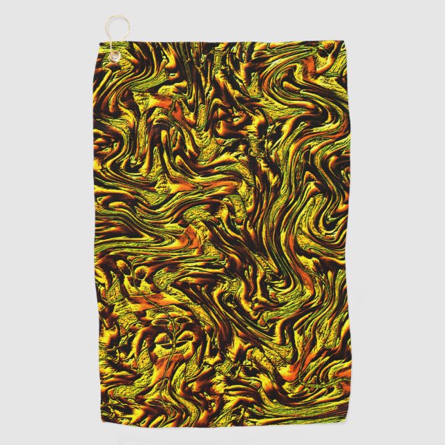 Goldene rustikale Textur mit dunklen Linien und or Golfhandtuch (Vorderseite)