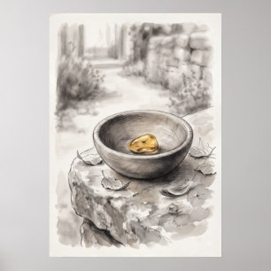Goldene Saat Fülle Spirituelle Wandkunst Poster