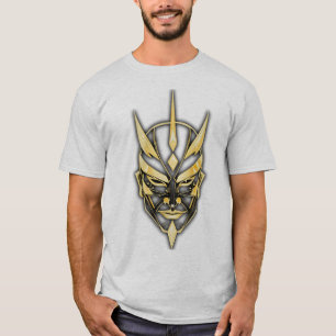 Goldene Samurai-Maske Grafik-T-Shirt T-Shirt