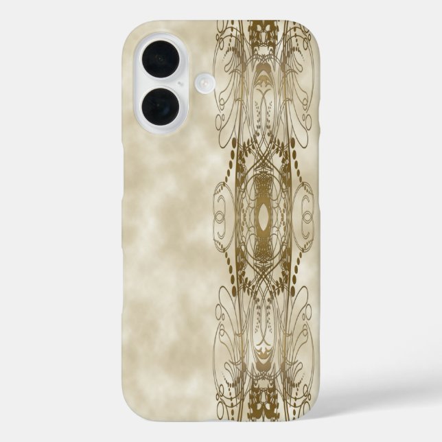 Goldene Säulen iPhone 16 Hülle (Rückseite)