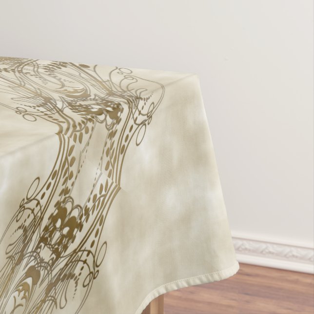 Goldene Säulen Tischdecke (Beispiel)