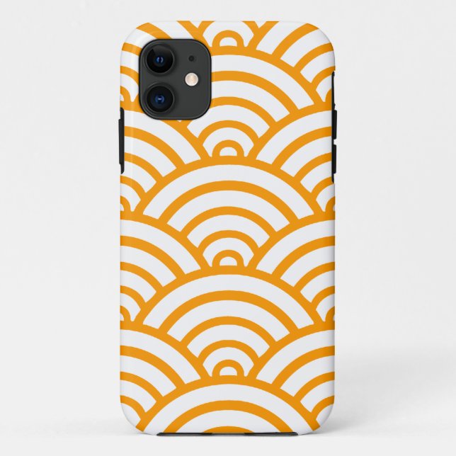 Goldene Scallop-Muster Case-Mate iPhone Hülle (Rückseite)