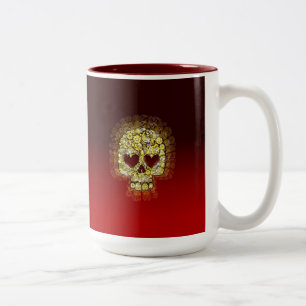 Goldene Schädel-Tasse Zweifarbige Tasse