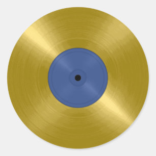 Goldene Schallplatten-Album Runder Aufkleber