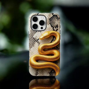 Goldene Schlange iPhone 16 Pro Max Hülle