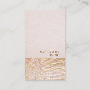 Goldene Schlange Skin Muster Pink Linen Look Bouti Visitenkarte