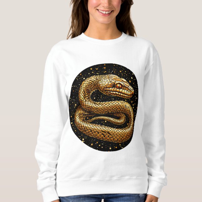 Goldene Schlange Sweatshirt (Vorderseite)