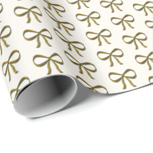 Goldene Schleife Vintage Geschenkpapier