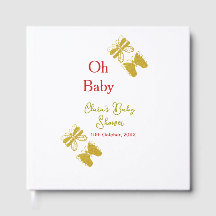 Goldene Schmetterling Rote Babydusche - Baby moder