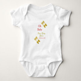 Goldene Schmetterling Rote Babydusche - Baby moder Strampler
