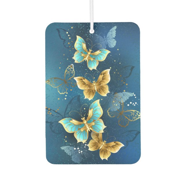 Goldene Schmetterlinge Autolufterfrischer (Vorderseite)
