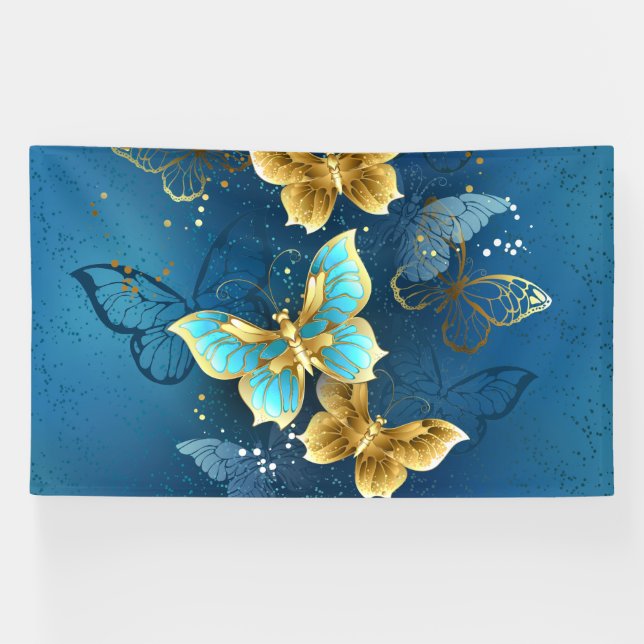 Goldene Schmetterlinge Banner (Horizontal)