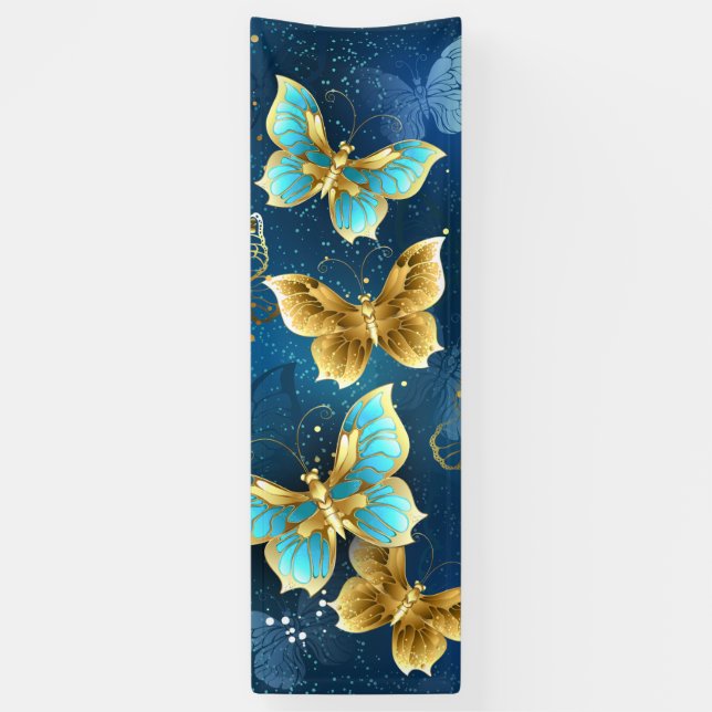 Goldene Schmetterlinge Banner (Vertikal)