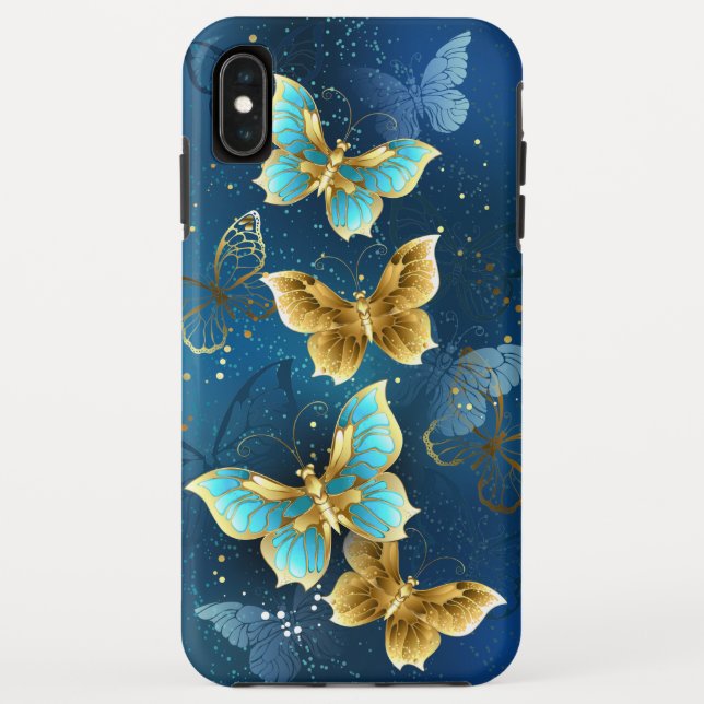 Goldene Schmetterlinge Case-Mate iPhone Hülle (Rückseite)