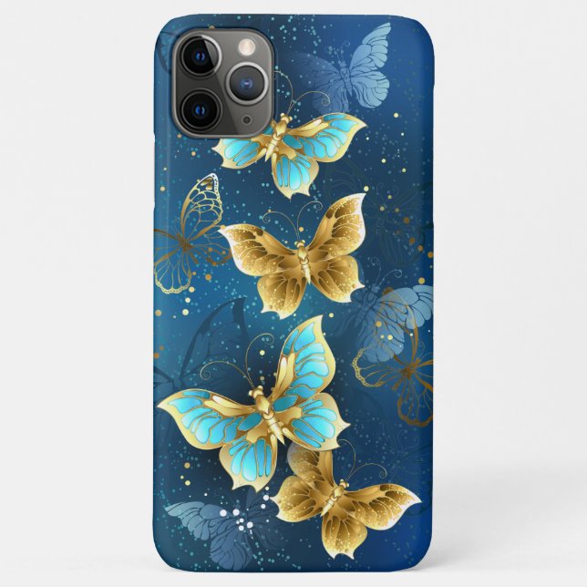 Goldene Schmetterlinge Case-Mate iPhone Hülle (Rückseite)