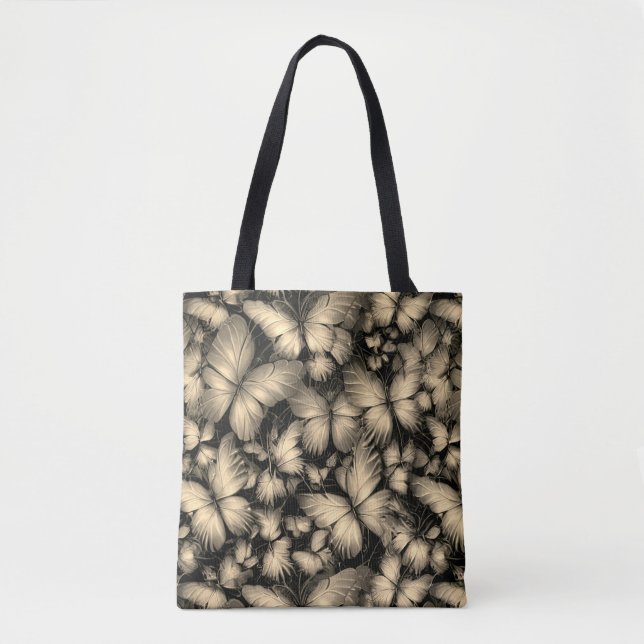 Goldene Schmetterlinge drucken Tasche (Vorderseite)