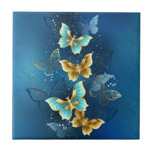 Goldene Schmetterlinge Fliese