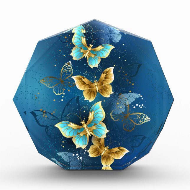Goldene Schmetterlinge Fotoblock (Vorderseite)