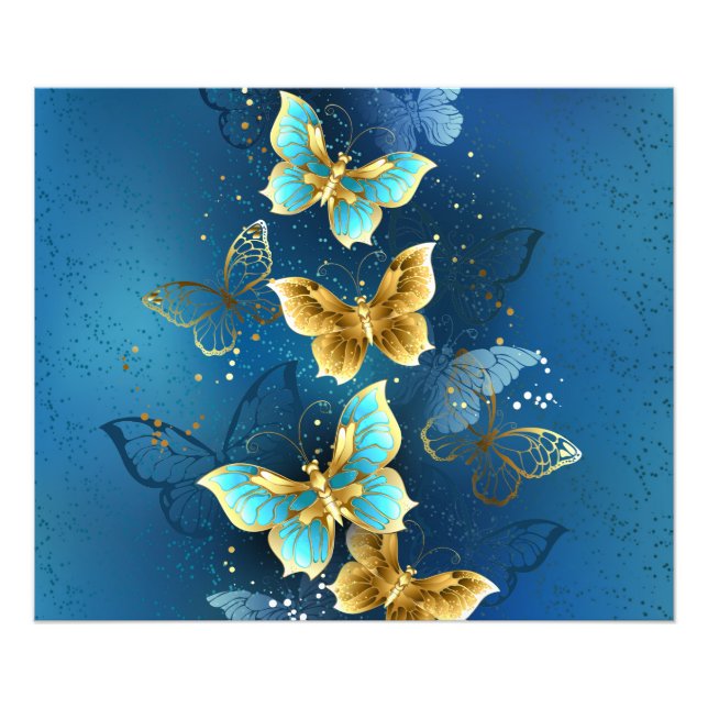 Goldene Schmetterlinge Fotodruck (Vorne)