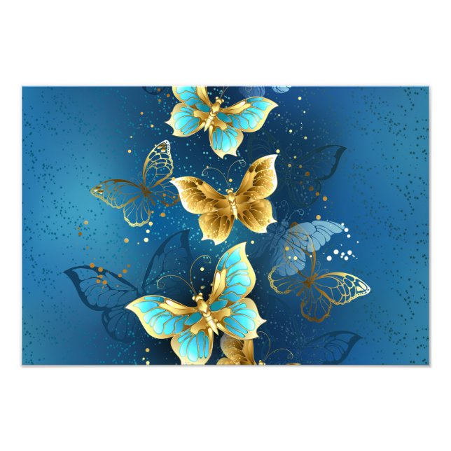 Goldene Schmetterlinge Fotodruck (Vorne)