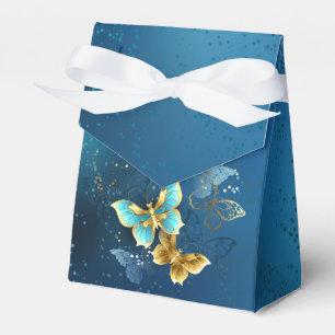 Goldene Schmetterlinge Geschenkschachtel