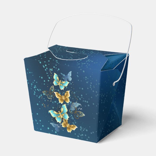 Goldene Schmetterlinge Geschenkschachtel (Vorderseite)