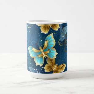Goldene Schmetterlinge Kaffeetasse