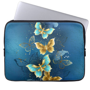Goldene Schmetterlinge Laptopschutzhülle