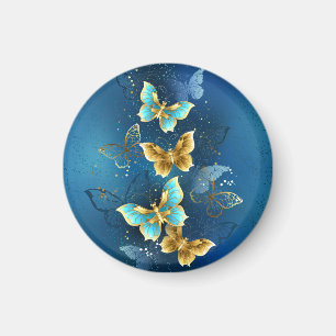 Goldene Schmetterlinge Magnet
