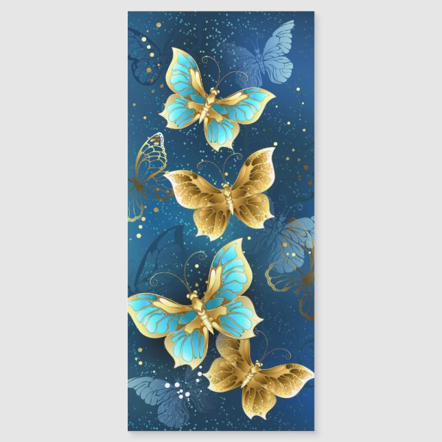 Goldene Schmetterlinge Magnetkarte (Vorderseite)