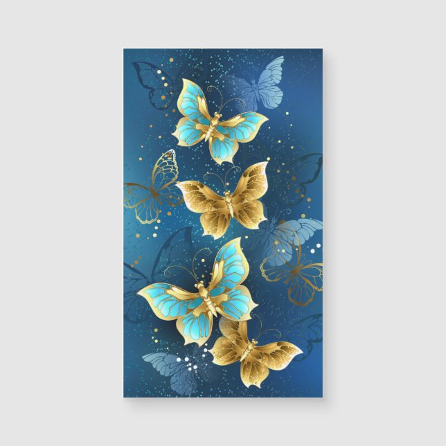 Goldene Schmetterlinge Magnetkarte (Vorderseite)