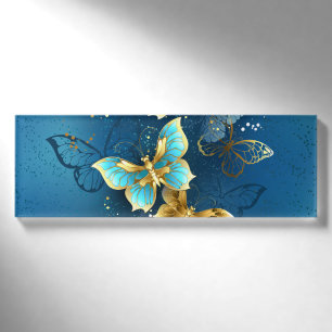 Goldene Schmetterlinge Namenschild