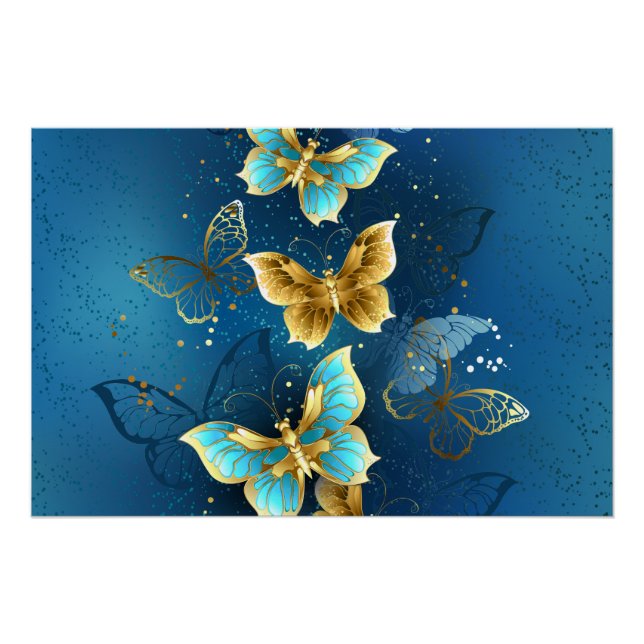 Goldene Schmetterlinge Poster (Vorderseite)