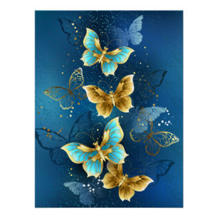 Goldene Schmetterlinge Poster