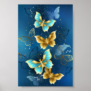 Goldene Schmetterlinge Poster