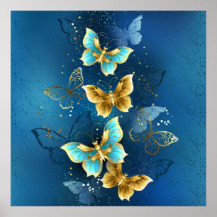 Goldene Schmetterlinge Poster