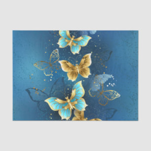 Goldene Schmetterlinge Seidenpapier