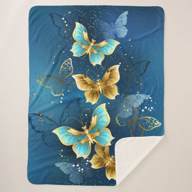 Goldene Schmetterlinge Sherpadecke (Vorderseite)