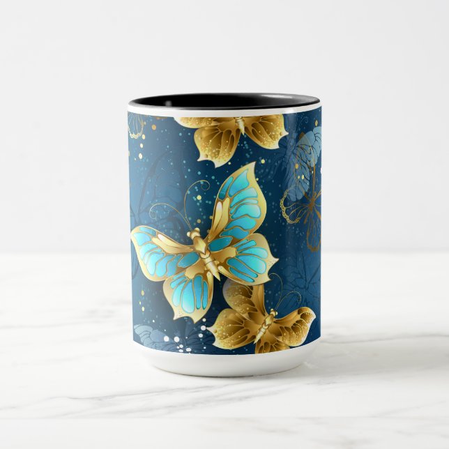 Goldene Schmetterlinge Tasse (Zentrum)
