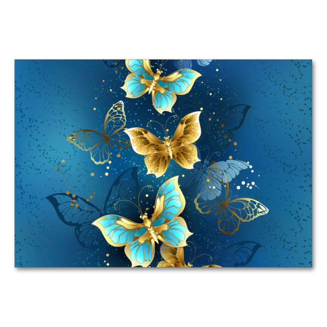 Goldene Schmetterlinge Tischnummer (Vorderseite)