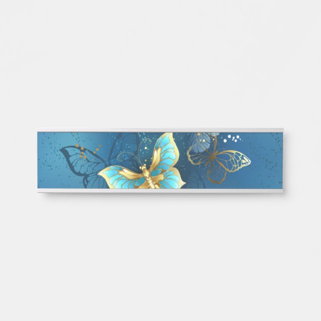 Goldene Schmetterlinge Türschild (Vorderseite )