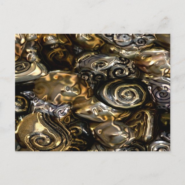 Goldene Schnecken Postkarte (Vorderseite)