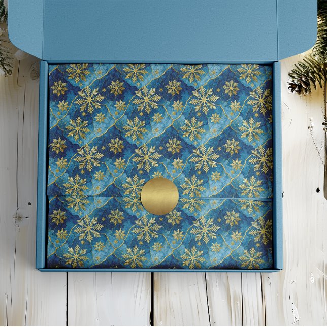 Goldene Schneeflocke Abstrakt gefroren Seidenpapier (Von Creator hochgeladen)