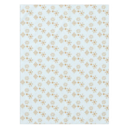 Goldene Schneeflocke auf Frosty Blue Christmas Pat Tischdecke
