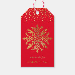 Goldene Schneeflocke, Firma Red Gold Weihnachten Geschenkanhänger