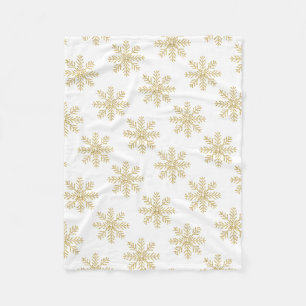  Goldene Schneeflocke Fleecedecke